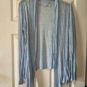 Papaya Blue Cardigan Lightweight Open-Front Sweater
